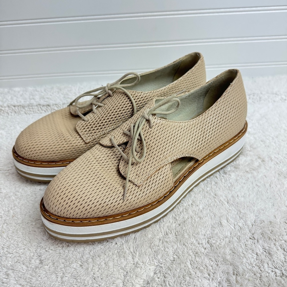 Summit By White Mountain Black Leather Oxfords Size 40 Made in Italy